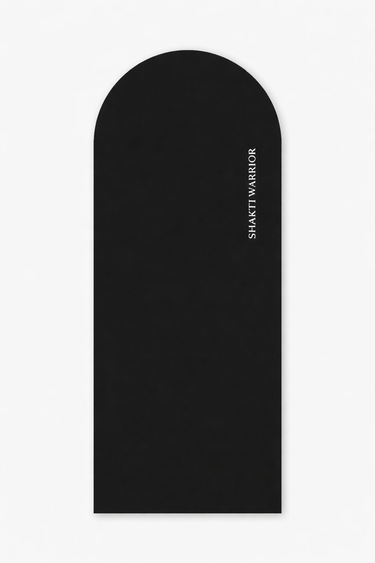 Shakti Warrior arch shaped recycled PU yoga mat in black