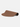 Curved arch shape detail of Shakti Warrior recycled PU yoga mat in brown