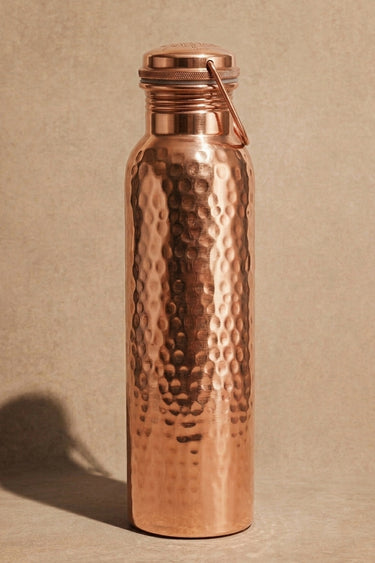 Shakti Warrior Copper water bottle with a handle