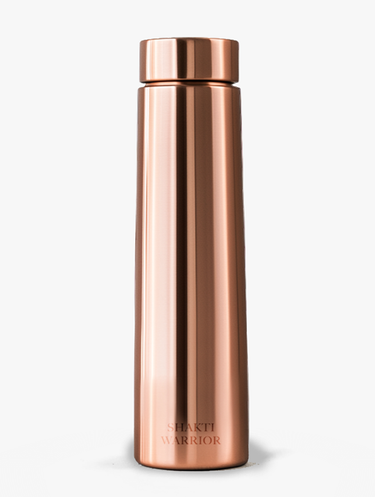 Shakti Warrior sleek modern copper water bottle