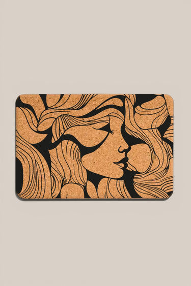 Shakti Warrior cork yoga blocks with woman design for yoga practice