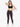 Woman posing in Shakti Warrior black high support ORA mesh sports bra