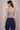 Back view of Shakti Warrior blue medium support INARA sports bra