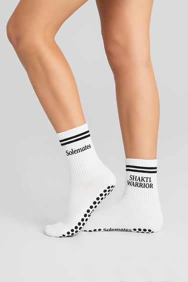 Shakti Warrior pilates socks with non slip grip for studio workouts