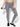 Woman wearing Shakti Warrior MotionWeave Leggings in Gray with mesh panels