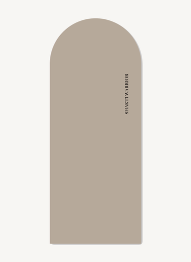 Shakti Warrior arch shaped recycled PU yoga mat in grey