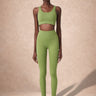 Shakti Warrior AuraLux high support sports bra and leggings set in sage green