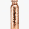 Shakti Warrior hammered copper water bottle with textured finish