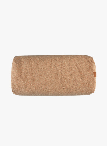 Shakti Warrior meditation bolster made with cork fabric and buckwheat filling