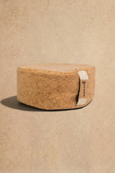 Shakti Warrior meditation pillow made with cork fabric and buckwheat filling