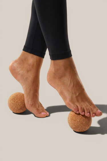 Shakti Warrior Cork Massage Balls in use
