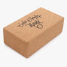 Shakti Warrior cork yoga block with “Seeker of Everyday Magic” quote