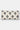 Eye pillow with black geometric pattern on a white background