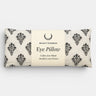 Shakti Warrior eye pillow with black patterns on a white background