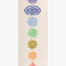 Shakti Warrior hemp yoga mat with chakra design featuring eco friendly 3mm thickness