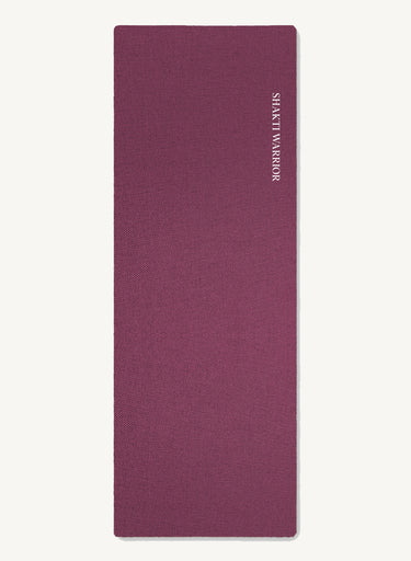 Shakti Warrior deep red hemp yoga mat made with natural tree rubber