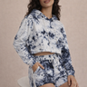 Shakti Warrior Monochrome Flow co ord set with cropped hoodie and shorts