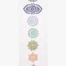 Shakti Warrior TPE yoga mat with chakra design featuring eco friendly 6mm thickness