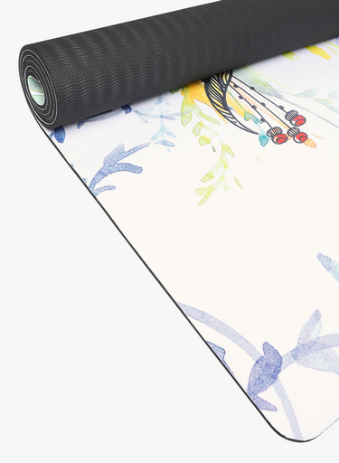 Side view of Shakti Warrior dreamcatcher TPE yoga mat